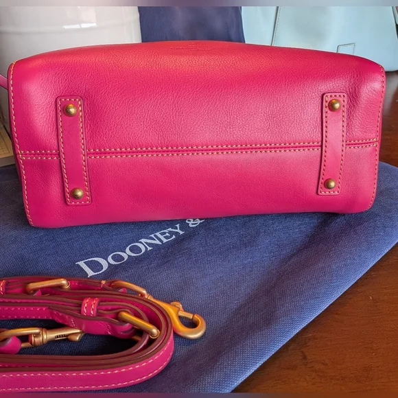 Dooney & Bourke Florentine Cameron Satchel In FUSHIA NWOT - Picture 5 of 9